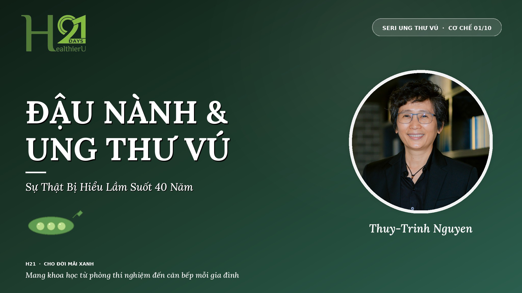 Đậu Nành & Ung Thư Vú — Sự Thật Bị Hiểu Lầm Suốt 40 Năm cùng Khoa Học Gia Thuy-Trinh Nguyen